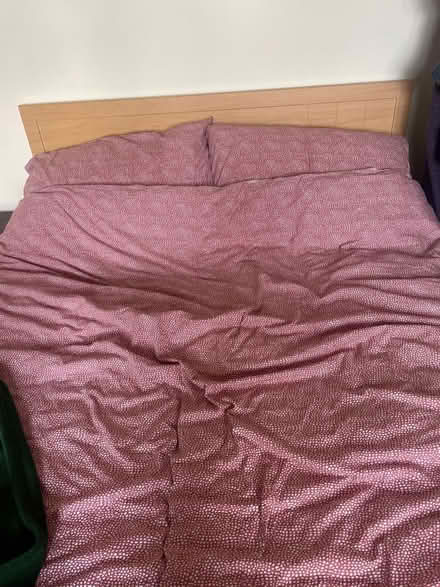 Photo of free Double bed with headboard (Rishton BB1) #1
