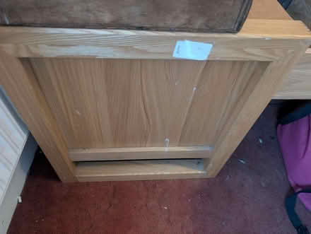 Photo of free 2 drawer bedside cabinet . Pine effect (Podsmead GL2) #3