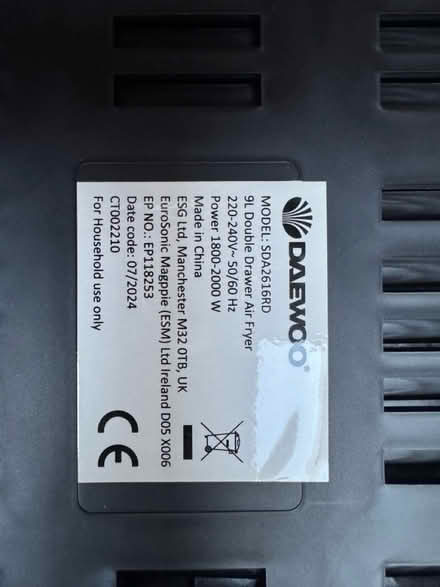 Photo of free Daewoo Air Fryer (TW9, Richmond) #4