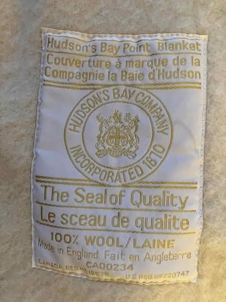 Photo of free Hudsons Bay wool blanket, queensize (Newton Center) #2