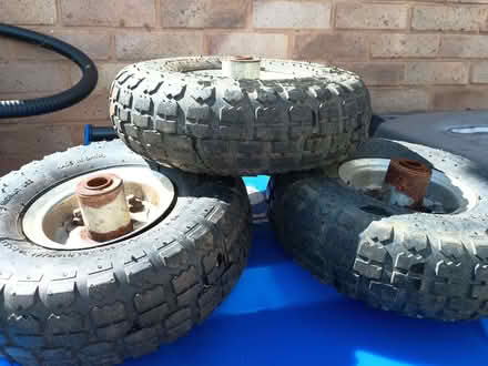 Photo of free Wheel barrow size wheels x 3 (Billing Road East area) #2