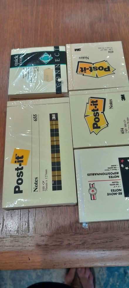 Photo of free Unopened packs of post it notes (Whitegrove RG42) #1