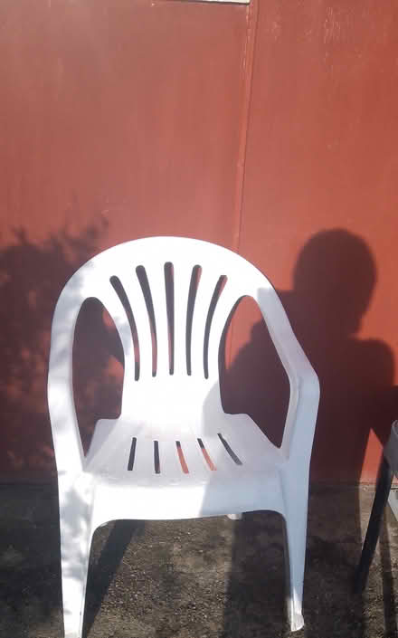 Photo of free White garden chairs (Roffey Horsham) #1