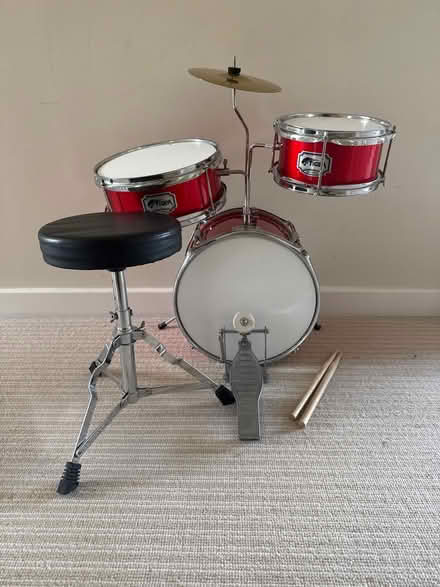 Photo of free Kids drum kit, stool & sticks (Chesham HP5) #2