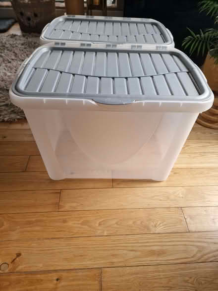 Photo of free Two large plastic storage boxes (Standon SG11) #2
