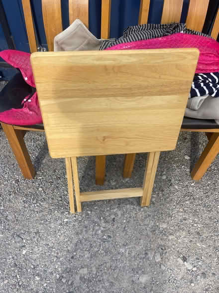 Photo of free Small foldable table pine (Boughton CH3) #1