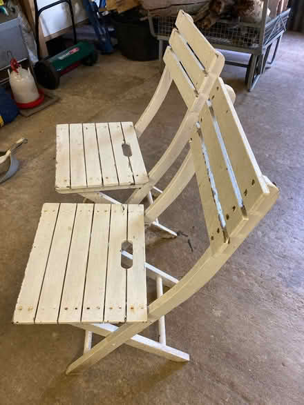 Photo of free Wooden garden chairs (Herefordshire HR2) #2