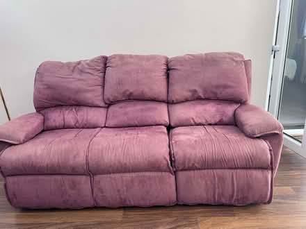 Photo of free 3 seater sofa - reclining seat (Ex4 4aa) #1