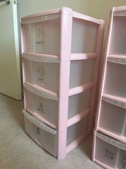 Photo of free Pink drawer tower x2 (tottenham N15) #2