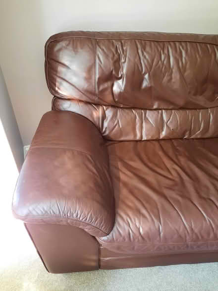 Photo of free Leather sofa 3 seater (cockermouth) #3
