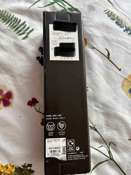 Photo of free 21st birthday flute glass unused in box (Twickenham TW2) #2