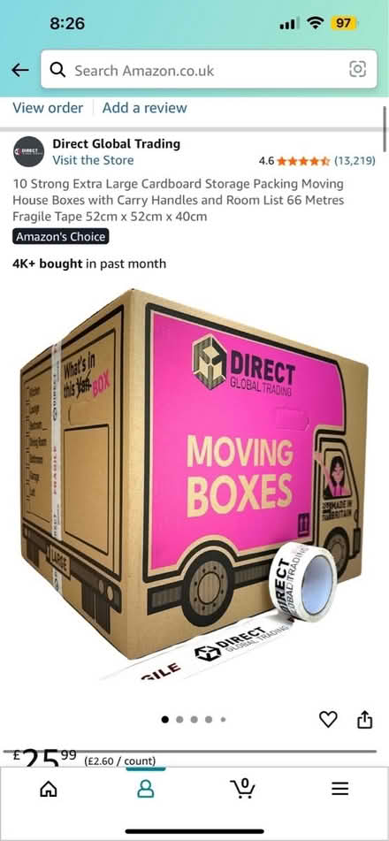 Photo of free Moving Boxes (Clapham South) #2