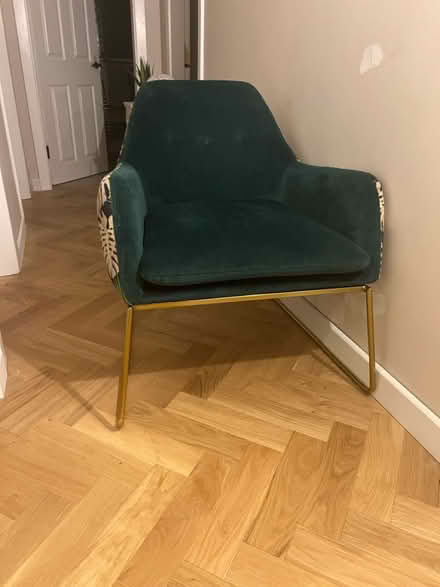 Photo of free Velvet mid century style arm chair (B90 1ql) #2