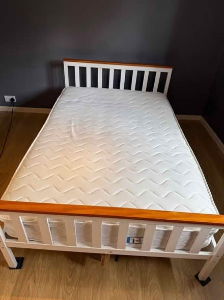 Photo of free SMALL 4 foot double bed and mattress (Marshalswick AL4) #1