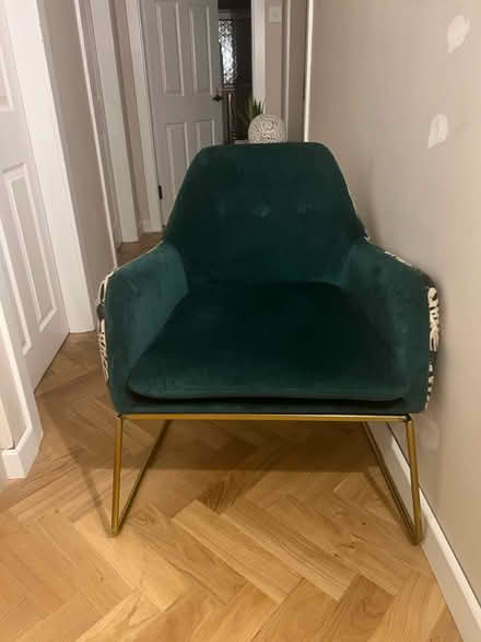 Photo of free Velvet mid century style arm chair (B90 1ql) #1