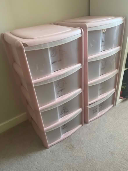 Photo of free Pink drawer tower x2 (tottenham N15) #1