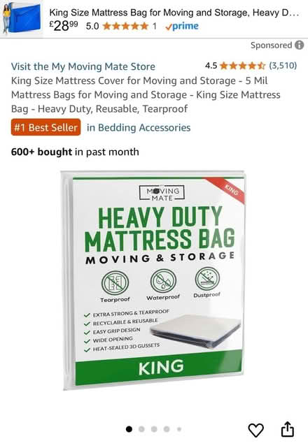 Photo of free Mattress bag for moving/storage (Acton W3) #1