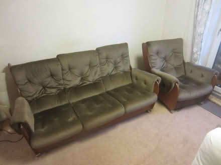 Photo of free 3 piece suite: sofa and 2 armchairs (Bradford on Avon BA15) #1