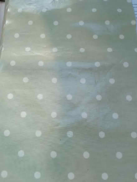 Photo of free Small piece pale green spotty vinyl material. (Heald Green SK8) #1