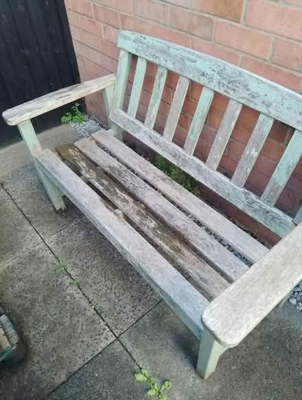 Photo of free Wooden garden bench (Heald Green SK8) #4