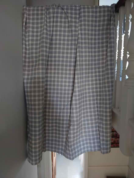 Photo of free Blue and White check curtains (Harringay N4) #1