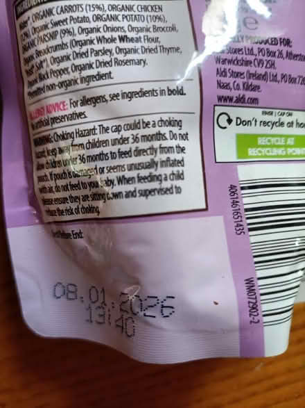 Photo of free 6 packets of baby food, new, unopened (Brampton CA8) #2