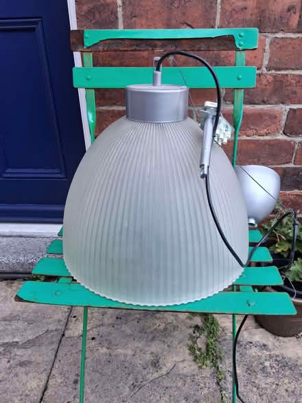 Photo of free Large glass ribbed lampshade (Kenilworth Road DE5) #1