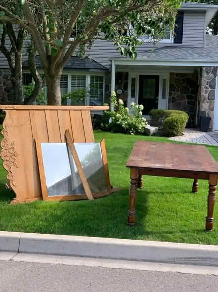 Photo of free oak Headboard, mirroror WoodenTable (South Brampton) #1