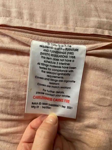 Photo of free Pink bean bag (E5 9GA) #2