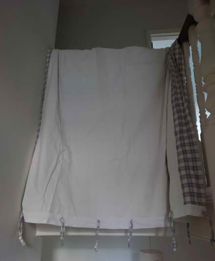Photo of free Blue and White check curtains (Harringay N4) #3