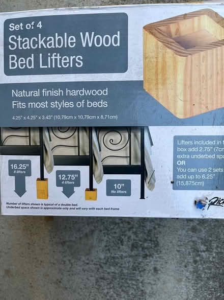 Photo of free Stackable wood bed lifters (southwest Sunnyvale) #2