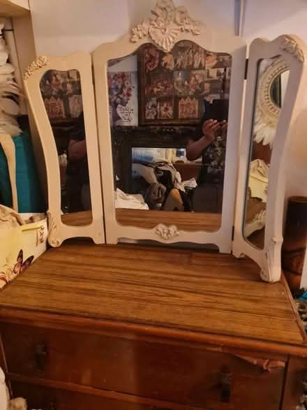 Photo of free Vintage chest of Drawers + mirror (Harlesden) #1