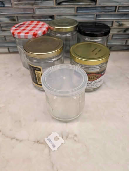 Photo of free 6 Misc small glass jars (El Camino at Bowers) #1