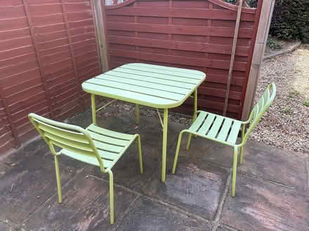Photo of free Garden table & 2 chairs (Nunhead) #2