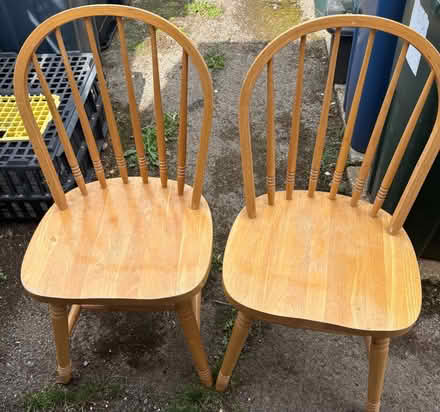 Photo of free 2 pine dining room chairs (HP5 Chesham) #1