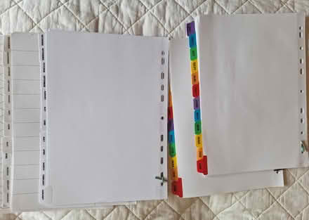 Photo of free A4 File Dividers (Hoddesdon EN11) #1