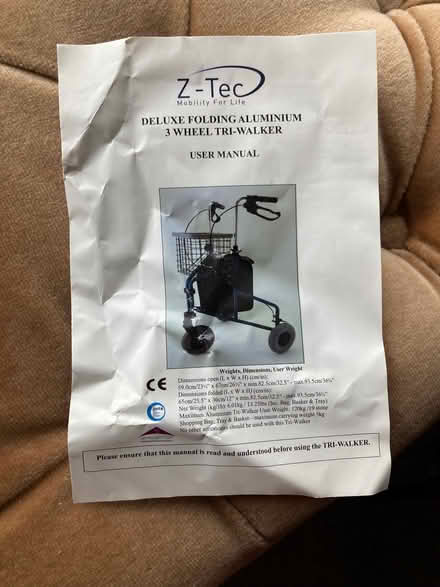 Photo of free Tri-Walker with bag and basket. Folds for transport. (Garsington OX44) #2