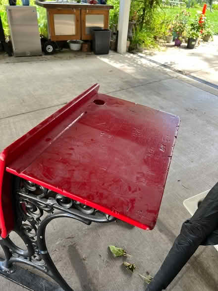 Photo of free Antique desk painted red (Downers Grove) #3