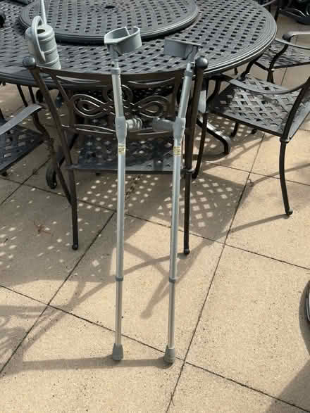 Photo of free Two aluminium crutches (AL1) #1