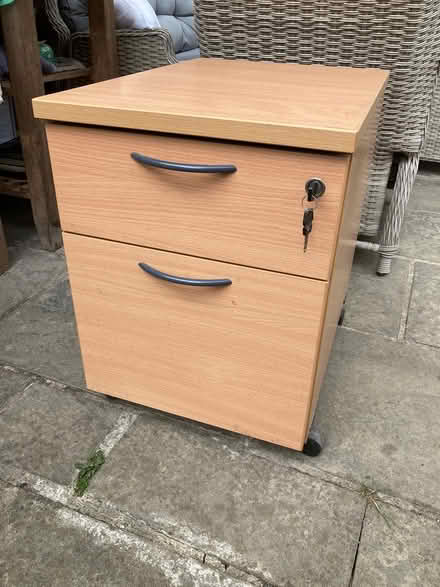 Photo of free small filing cabinet with lock (Lower Kilburn DE56) #1