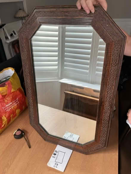 Photo of free Wooden famed mirror (AL1) #1