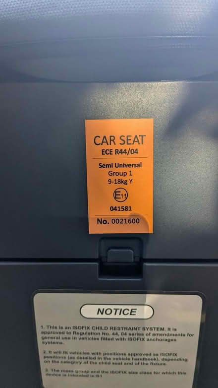 Photo of free Car seat (Br6) #4