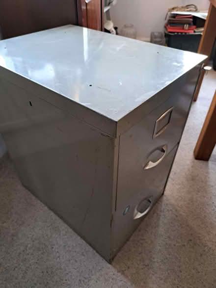 Photo of free 2-drawer foolscap metal filing cabinet (Bolton le Sands LA5) #1