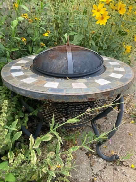 Photo of free Mosaic firepit/BBQ plus fuel and utensils (Beckenham BR3) #1
