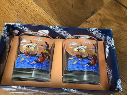 Photo of free 2 small coloured glasses (Radlett WD7) #1