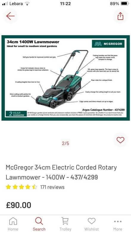 Photo of free Lawnmower (Shelton Lock DE73) #3