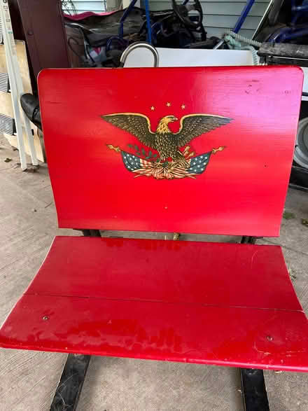 Photo of free Antique desk painted red (Downers Grove) #2