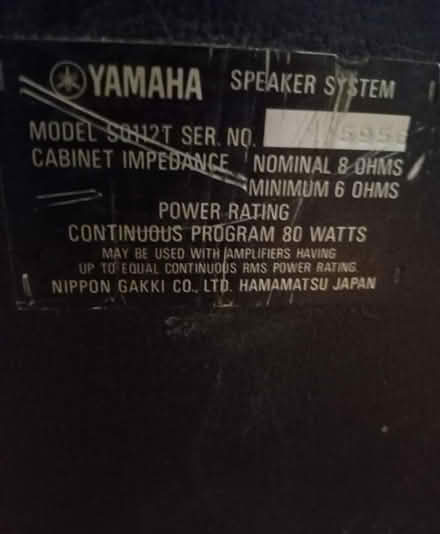 Photo of free 2 Yamaha Studio Speakers (East York) #4