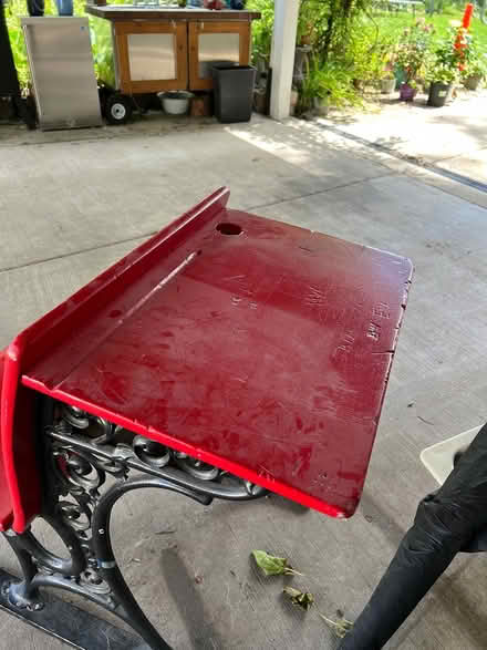 Photo of free Antique desk painted red (Downers Grove) #4
