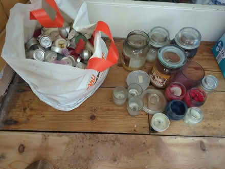 Photo of free Old candles, candle wax, holders (Bradley ST18) #1